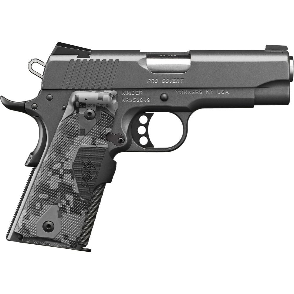 170467_P41MHJ Kimber Pro Covert 45 ACP Semi Auto Pistol - 7 Rounds | 4" Barrel | Laser Grips | Gray | Night Sights - Image 1